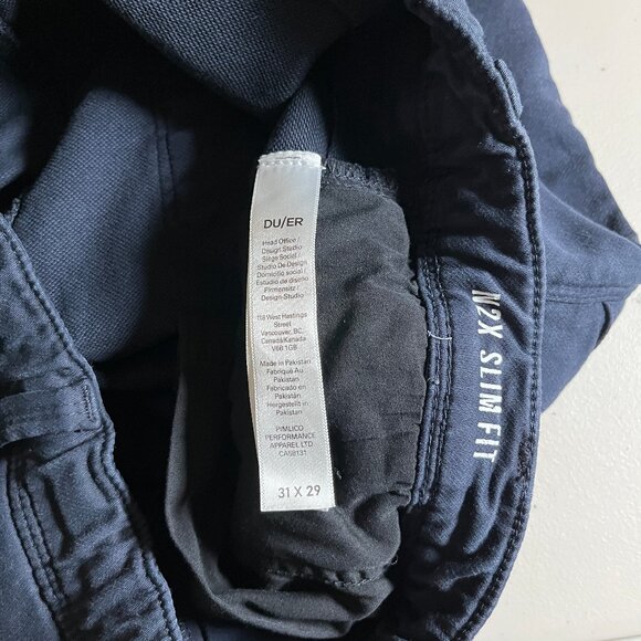 DU/ER Duer N2X No Sweat Slim Fit Joggers Pants - Men's Size 31*29 - Blue - Picture 6 of 8